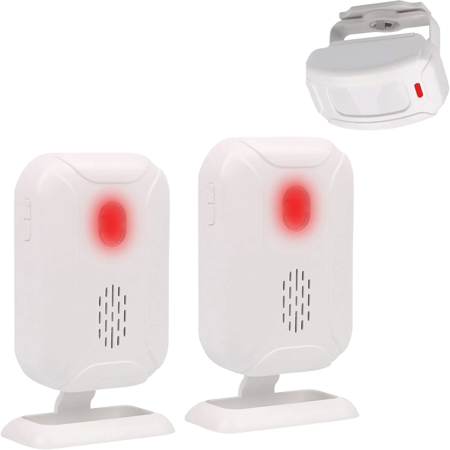 آلارم سنسور حرکتی Mengshen، زنگ درب بی سیم برای درب ورودی، راهروی ماشین رو، صندوق پستی، خانه، مغازه، بازدیدکنندگان با 1 سنسور و 2 گیرنده