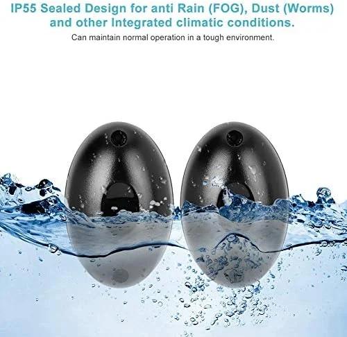 سنسور مادون قرمز پرتو نور، 1 جفت سنسور مادون قرمز ضد آب درب تک پرتو آلارم فوتوالکتریک، سیستم امنیتی پنجره خانه سنسور ضد سرقت، آشکارساز حرکت