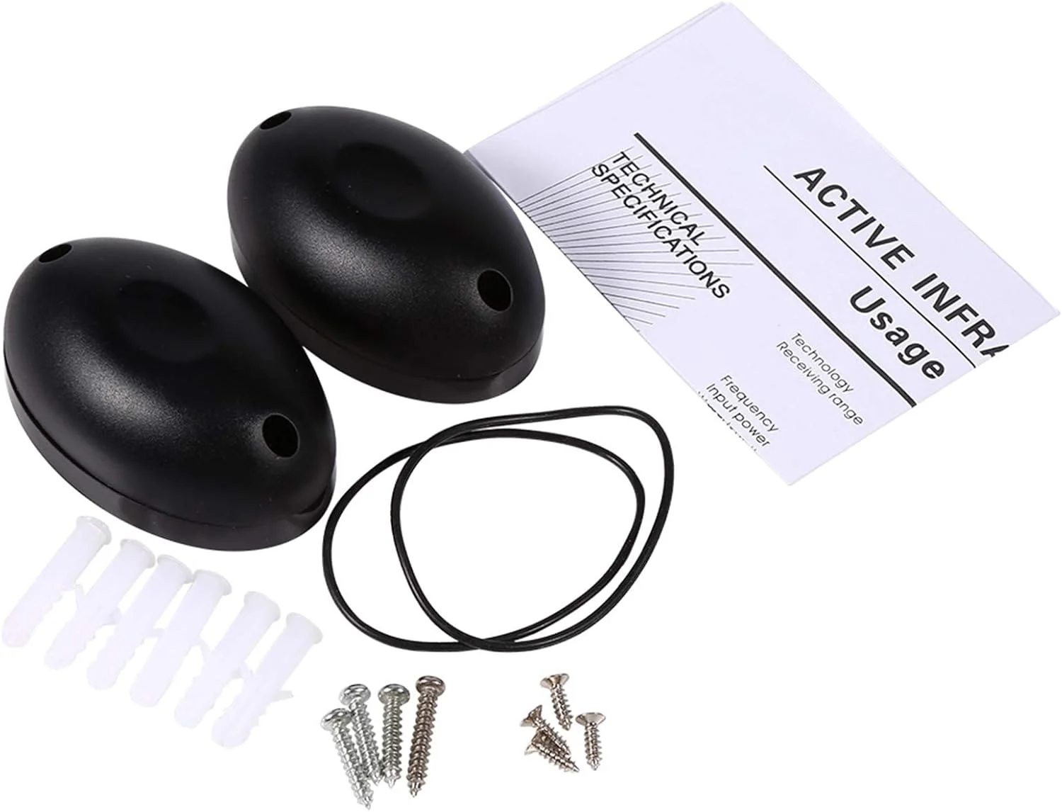 سنسور فوتوسل دزدگیر مادون قرمز JAOCDOEN، مناسب درب و پنجره، 1 جفت، 20 متر، سیستم امنیتی درب منزل، سنسور فوتوسل انعکاسی برای درب ورودی