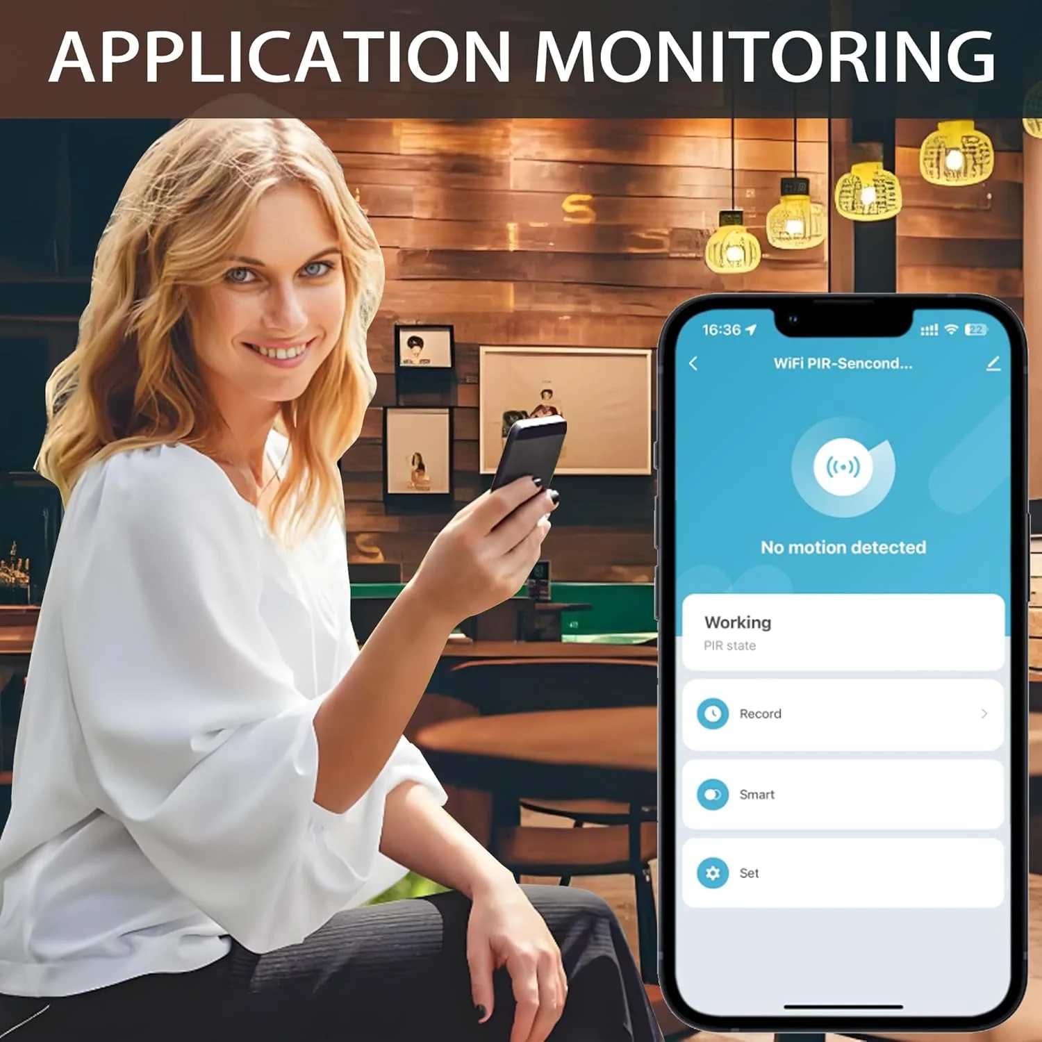 سنسور حرکتی هوشمند، سنسور حرکتی PIR WiFi برای سیستم هشدار، ردیاب حرکتی مادون قرمز با نظارت از راه دور از طریق برنامه، چراغ ها و صحنه های فعال سازی، سازگار با الکسا. 2 عدد