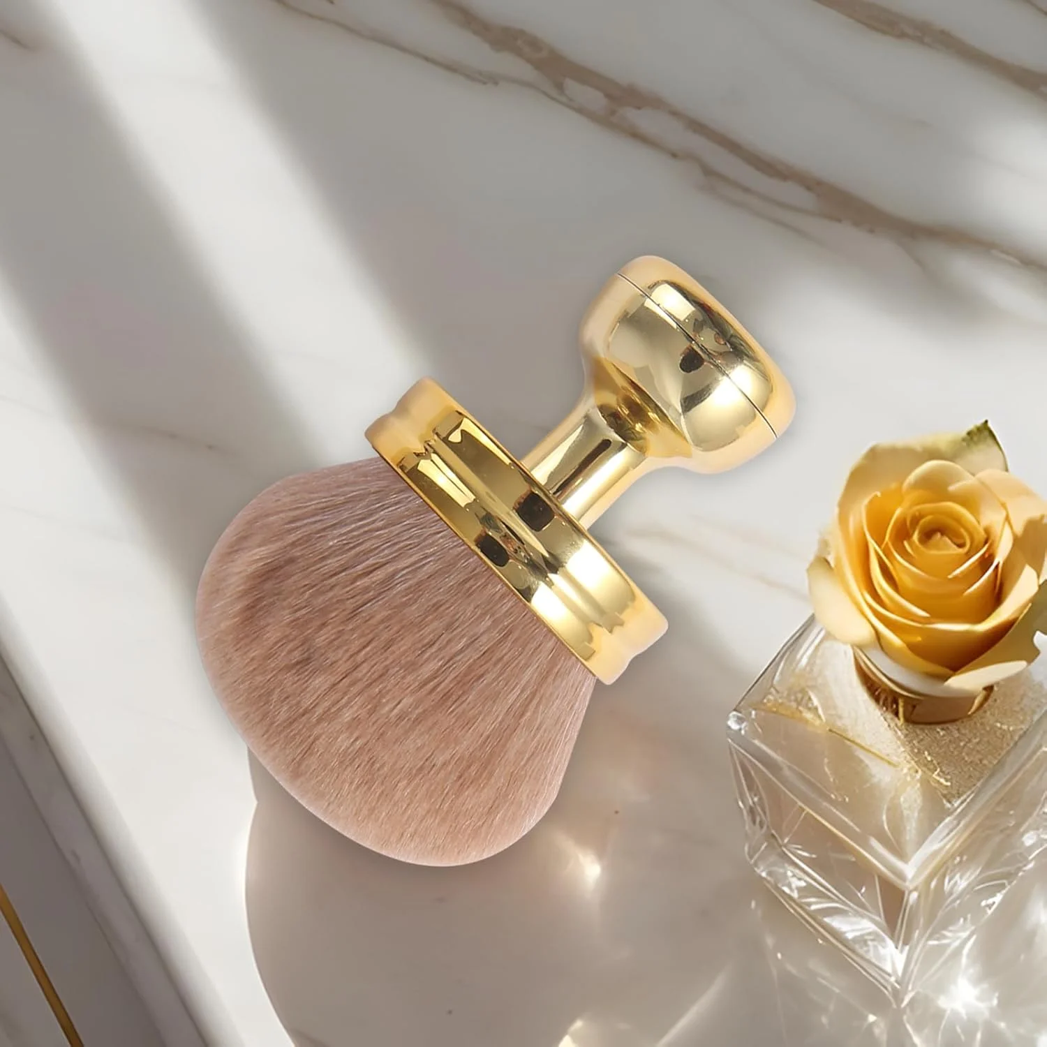 براش بدن برای برنزه کننده خودکار، براش برنزر بدن آرایشی، ابزار آرایشی بیضی شکل 3 اینچی برای کرم پودر رژگونه پوشش یکنواخت