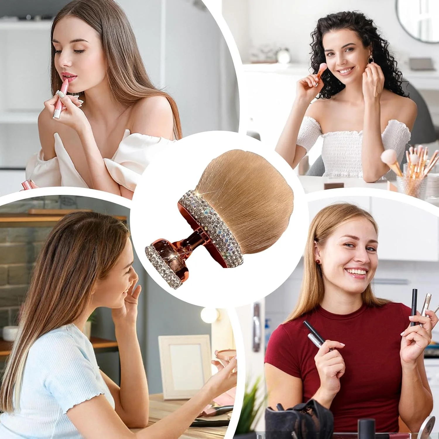 براش آرایشی بدن - براش بزرگ و نرم برای ترکیب و پخش کردن مواد آرایشی بدن، مناسب برای روتین آرایش حرفه ای و استفاده از ضد آفتاب