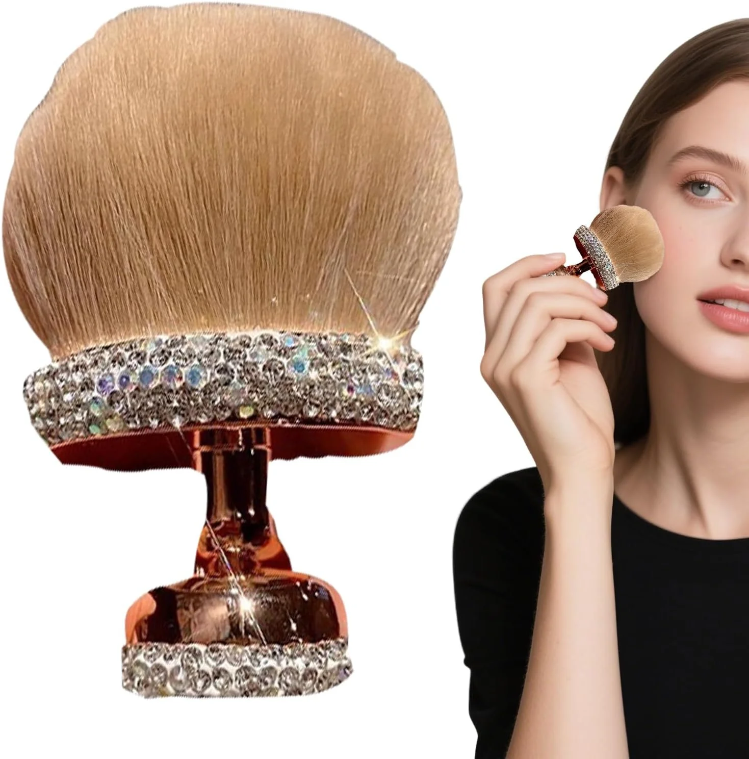 براش برنزه کننده بدن، اپلیکاتور برنزه کننده خودکار - ابزار ترکیب برس نرم بزرگ برای روتین آرایش حرفه ای و استفاده از ضد آفتاب