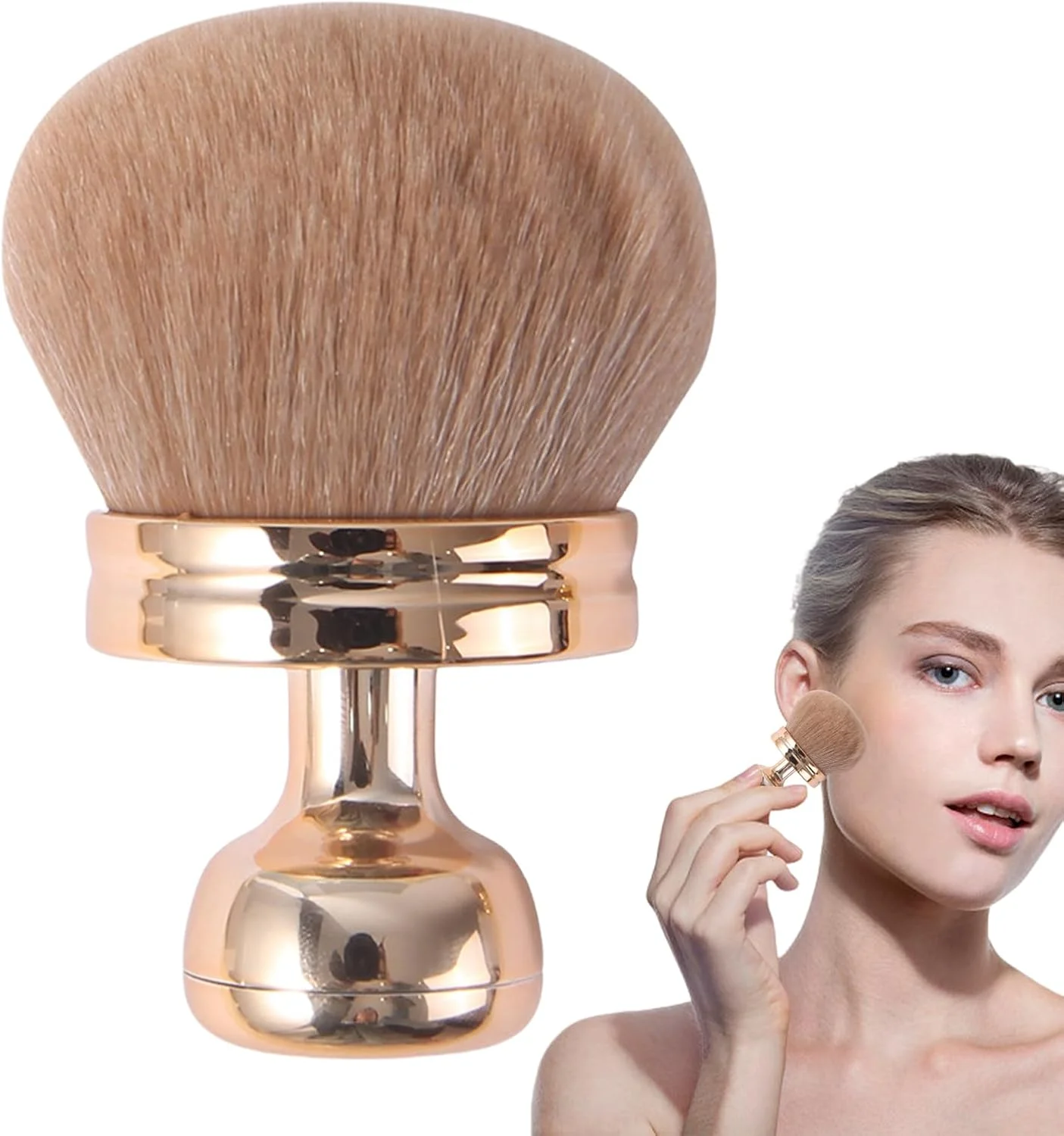 براش بدن برای برنزه کننده - براش برنزه کننده بدن آرایشی - ابزار آرایشی سر پهن 3 اینچی برای پوشش یکنواخت برای پاها، بازوها، پشت، پودر رژگونه، کانسیلر و کرم پودر