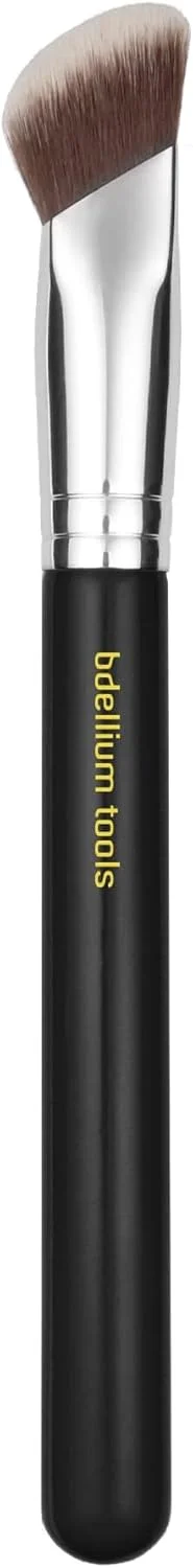 براش آرایشی حرفه ای Bdellium Tools - Maestro Series 967 Soft Square Foundation - با الیاف مصنوعی کاملا گیاهی، برای ایجاد پوستی بی عیب و نقص (مشکی، 1 عدد)