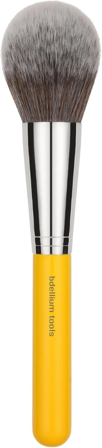 براش آرایشی حرفه ای Bdellium Tools - سری Studio 996 براش بزرگ برنزر - با الیاف مصنوعی کاملا گیاهی، برای استفاده یکنواخت روی صورت و گردن (زرد، 1 عدد)