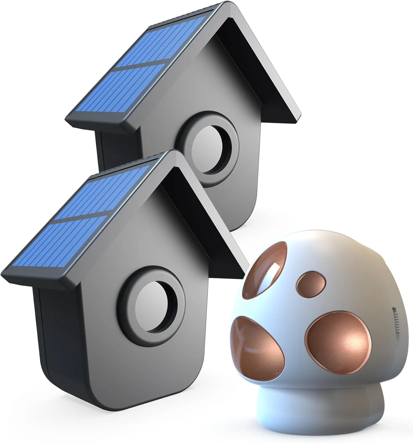 آلارم خورشیدی بی‌سیم درب منزل HTZSAFE با برد 800 متر - سنسور و آشکارساز حرکتی بی‌سیم ضد آب و هوا - گیرنده قابل حمل با باتری پشتیبان طولانی مدت - سیستم امنیتی DIY - 1 گیرنده + 2 سنسور