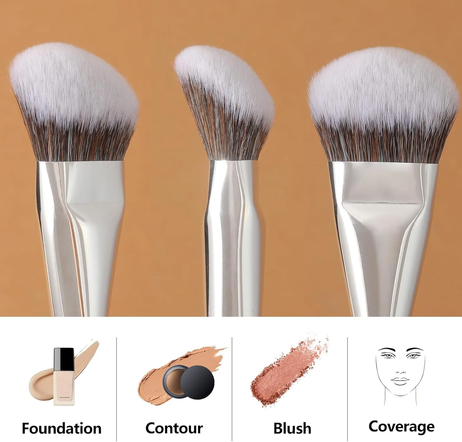 براش رژگونه Albeaut، زاویه دار و کانتورینگ برای آرایش بی نقص صورت، مناسب کرم پودر مایع و رژگونه چندکاره 202 براش رژگونه Albeaut، زاویه دار و کانتورینگ برای آرایش بی نقص صورت، مناسب کرم پودر مایع و رژگونه چندکاره 202
