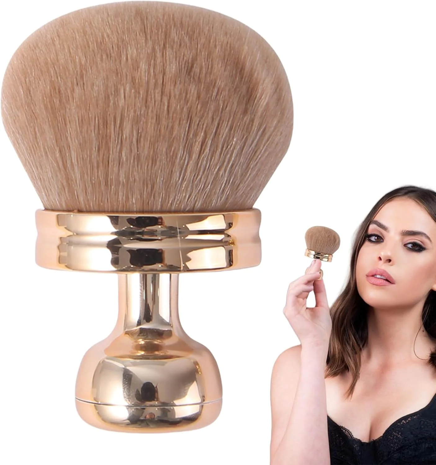برس برنزه کننده بدن | برس آرایشی برنزه کننده بدن، ابزار آرایشی سر پهن 3 اینچی برای پوشش یکنواخت برای پاها، بازوها، پشت، رژگونه پودری، کانسیلر و کرم پودر