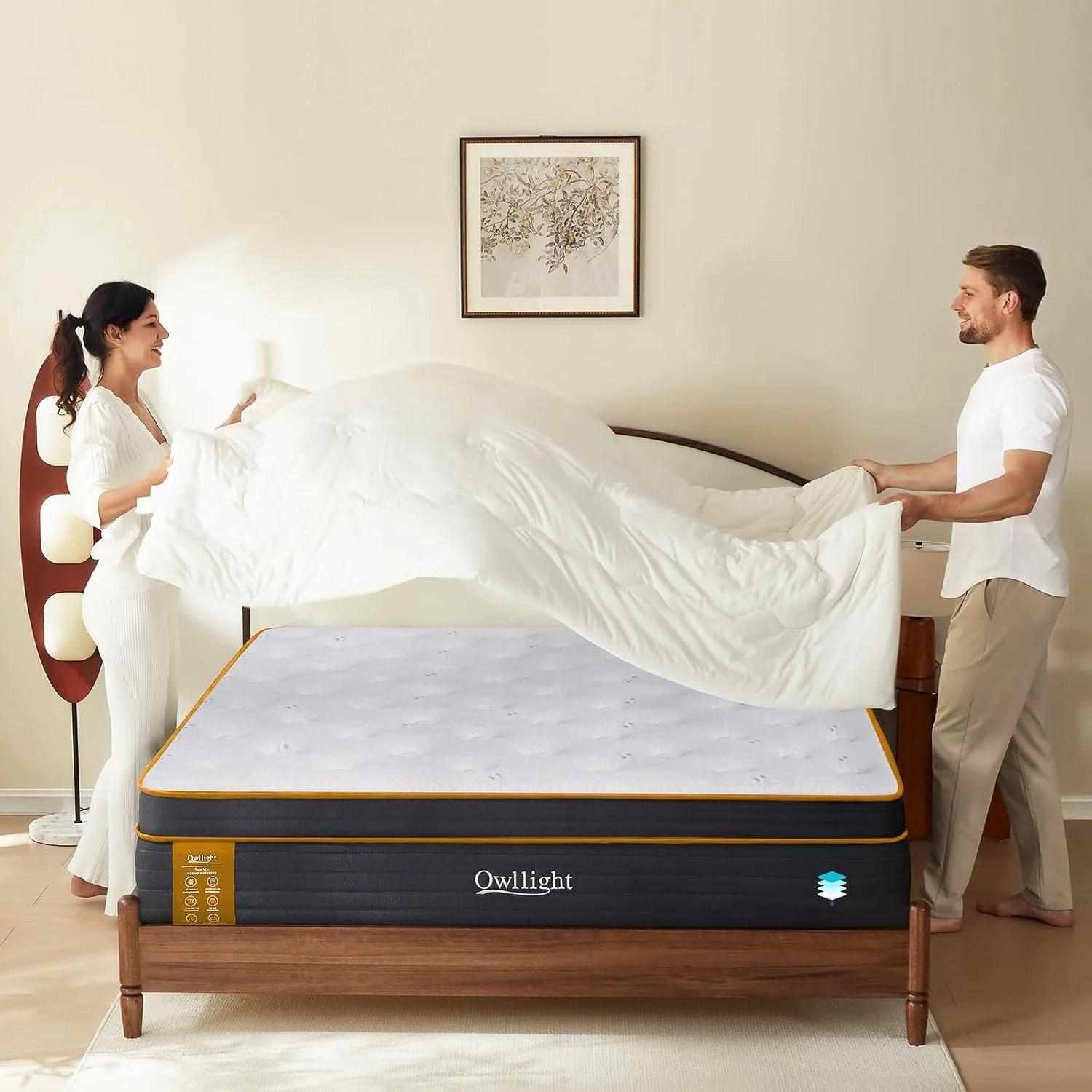 تشک Owllight ابعاد 180x200، تشک هیبریدی فنر پاکتی و مموری فوم 30 سانتی متری سایز کینگ، پارچه ابریشم یخی خنک و تنفسی، جنس الیاف هوای 4 بعدی، پشتیبانی فوم لبه 7 سانتی متری تشک Owllight ابعاد 180x200، تشک هیبریدی فنر پاکتی و مموری فوم 30 سانتی متری سایز کینگ، پارچه ابریشم یخی خنک و تنفسی، جنس الیاف هوای 4 بعدی، پشتیبانی فوم لبه 7 سانتی متری