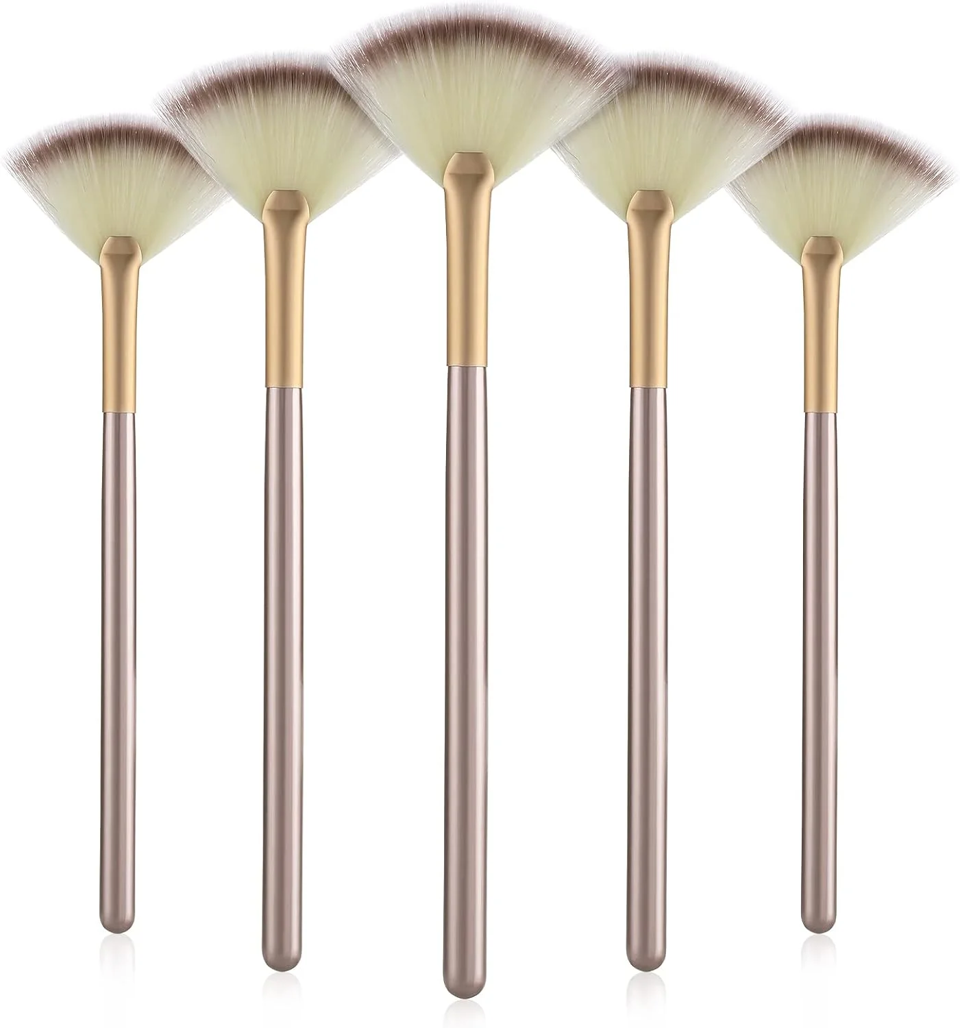دبلیو ال ال اچ وای اف 5 عدد براش پنکه ای صورت، براش های اپلیکاتور نرم و باریک ماسک آرایشی، براش لایه برداری شیمیایی، ابزارهای چند منظوره آرایشی برای زنان، دختران، آرایشگران و استایلیست ها