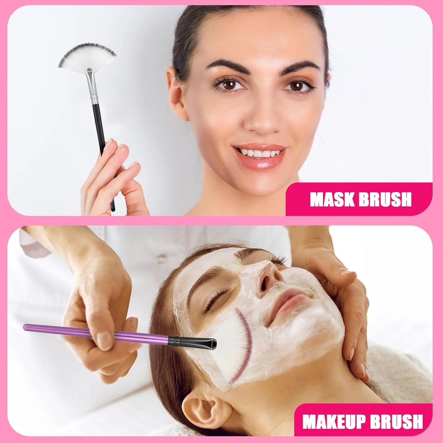 ترینکریتتی 6 عدد براش صورت، براش ماسک بادبزنی رنگارنگ نرم، ابزار اپلیکاتور آرایش ماسک برای سایه چشم، کرم گلی، متخصص زیبایی ترینکریتتی 6 عدد براش صورت، براش ماسک بادبزنی رنگارنگ نرم، ابزار اپلیکاتور آرایش ماسک برای سایه چشم، کرم گلی، متخصص زیبایی