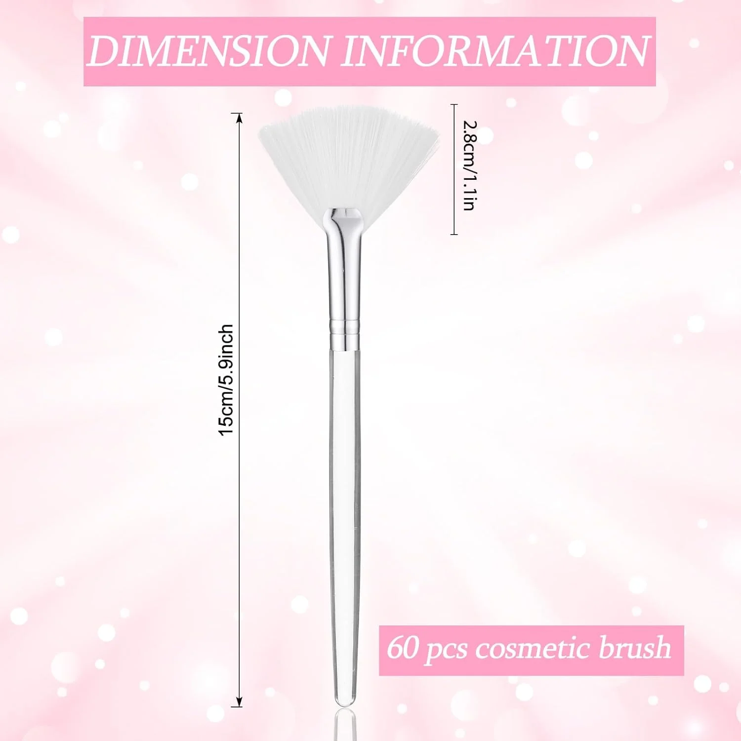 سیرال 60 عدد برس پنکه ای صورت، برس های نرم پنکه ای برای صورت، برس های اپلیکاتور اسید، ابزارهای اپلیکاتور آرایش لوازم آرایشی برای ماسک های لایه بردار، سایه چشم، کرم گلی (سفید) سیرال 60 عدد برس پنکه ای صورت، برس های نرم پنکه ای برای صورت، برس های اپلیکاتور اسید، ابزارهای اپلیکاتور آرایش لوازم آرایشی برای ماسک های لایه بردار، سایه چشم، کرم گلی (سفید)