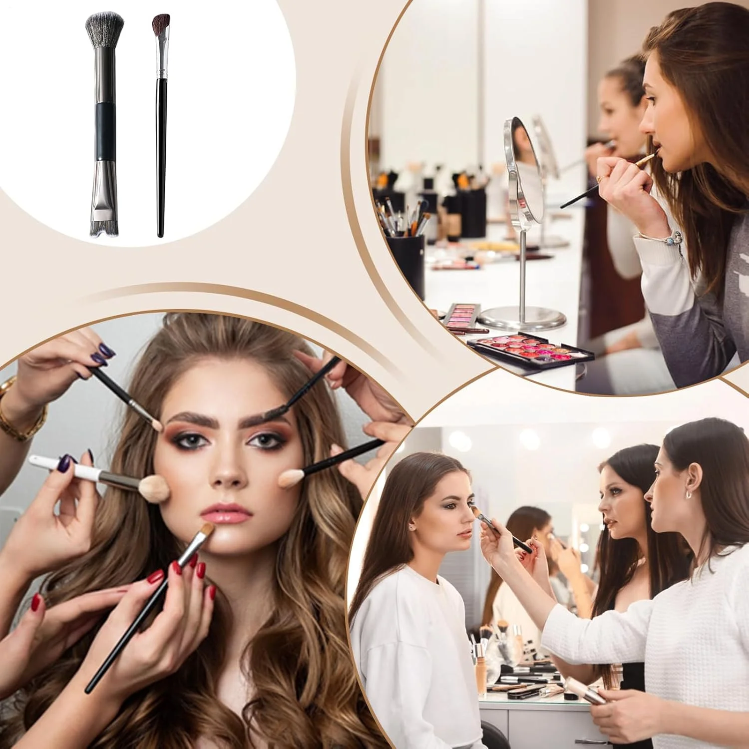 براش کانتور بینی، براش سایه بینی - ابزار آرایشی دو طرفه برای مشخص کردن، هایلایت کردن، ترکیب کردن، سایه چشم، پخش کردن و فرم دادن براش کانتور بینی، براش سایه بینی - ابزار آرایشی دو طرفه برای مشخص کردن، هایلایت کردن، ترکیب کردن، سایه چشم، پخش کردن و فرم دادن