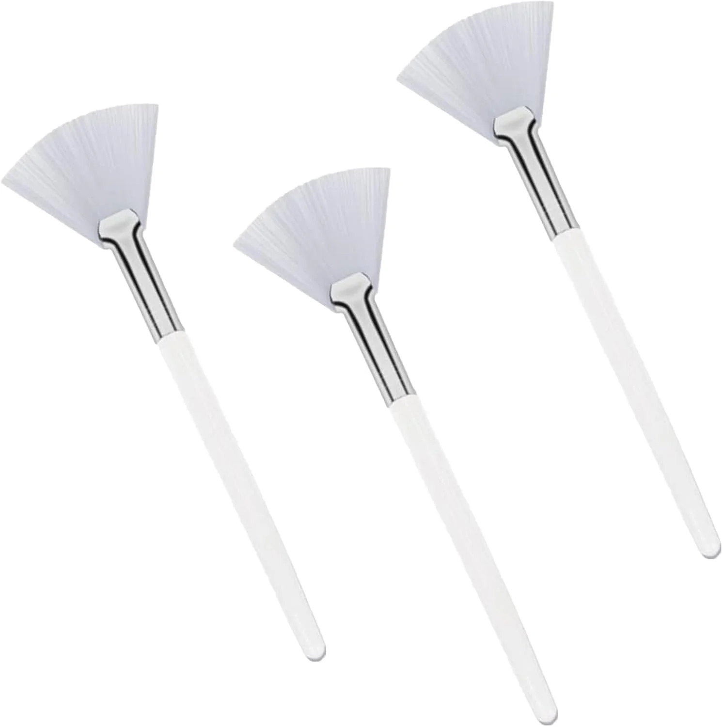 بسته 3 عددی برس صورت Kisstta، برس نرم و تمیز کننده ماسک صورت، برس بادبزنی سفید با دسته شفاف، برس آرایشی، برس ابزار برای زنان و دختران، برای ماسک گلی و کرم (15 سانتی متر در 4 سانتی متر) بسته 3 عددی برس صورت Kisstta، برس نرم و تمیز کننده ماسک صورت، برس بادبزنی سفید با دسته شفاف، برس آرایشی، برس ابزار برای زنان و دختران، برای ماسک گلی و کرم (15 سانتی متر در 4 سانتی متر)