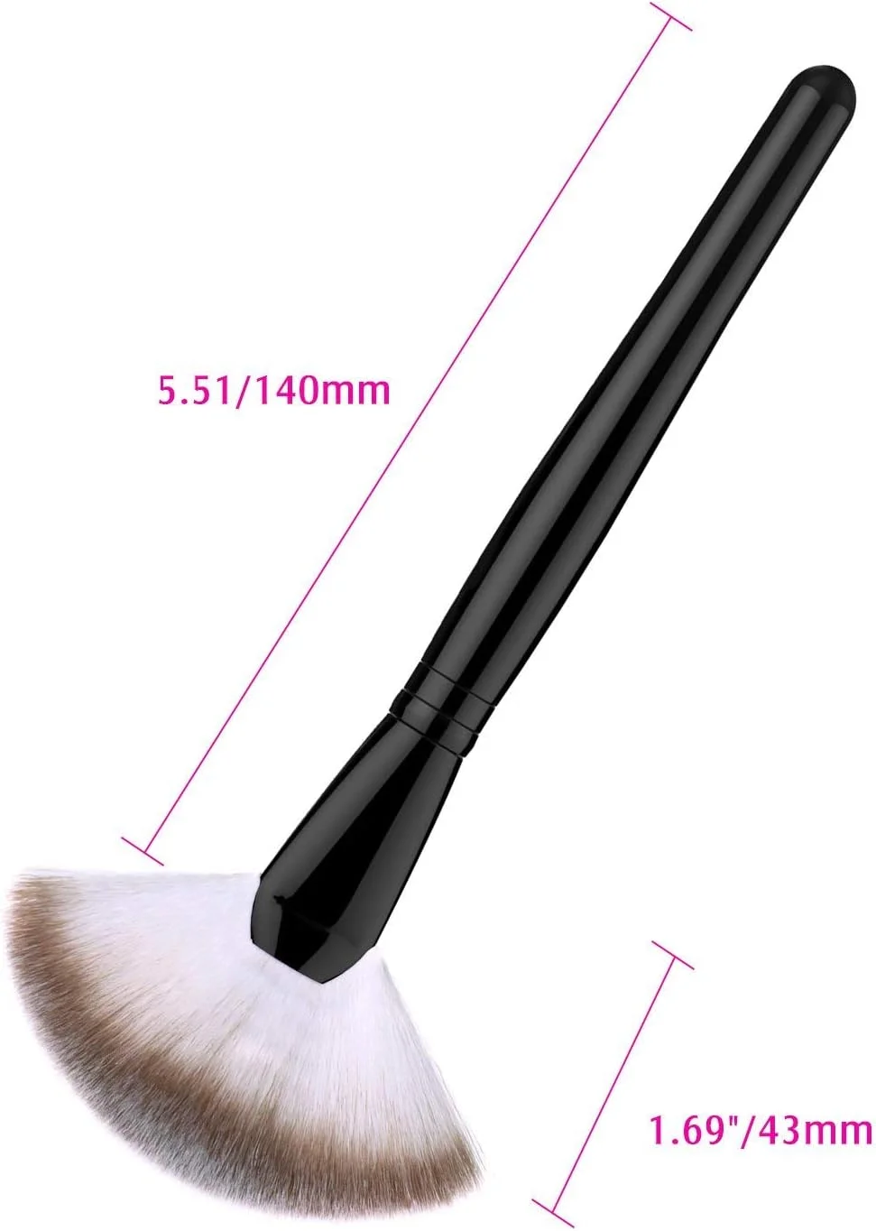 براش آرایشی بادبزنی Glorica Beauty، براش حرفه ای هایلایت، براش رژگونه، برنزر، براش استخوان گونه، براش بزرگ تکی نرم و متراکم برای پودر صورت، براش کرم پودر، ابزار آرایشی، مشکی براش آرایشی بادبزنی Glorica Beauty، براش حرفه ای هایلایت، براش رژگونه، برنزر، براش استخوان گونه، براش بزرگ تکی نرم و متراکم برای پودر صورت، براش کرم پودر، ابزار آرایشی، مشکی