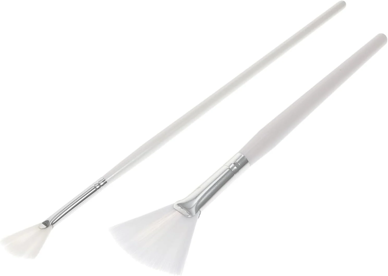 FRCOLOR 2 عدد برس ماسک صورت بادبزنی برای زنان، ابزار ماسک سالن زیبایی حرفه ای با طراحی دسته بلند برای استفاده یکنواخت از ماسک های صورت FRCOLOR 2 عدد برس ماسک صورت بادبزنی برای زنان، ابزار ماسک سالن زیبایی حرفه ای با طراحی دسته بلند برای استفاده یکنواخت از ماسک های صورت