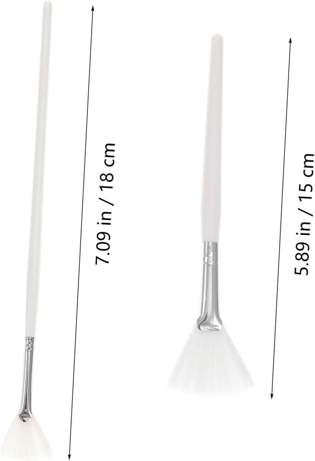 FRCOLOR 2 عدد برس ماسک بادبزنی برای ماسک صورت، ابزار آرایشی نرم برای زیبایی، شامل دسته بلند و دسته برای کرم ها، لایه بردارها و ماسک های گلی FRCOLOR 2 عدد برس ماسک بادبزنی برای ماسک صورت، ابزار آرایشی نرم برای زیبایی، شامل دسته بلند و دسته برای کرم ها، لایه بردارها و ماسک های گلی