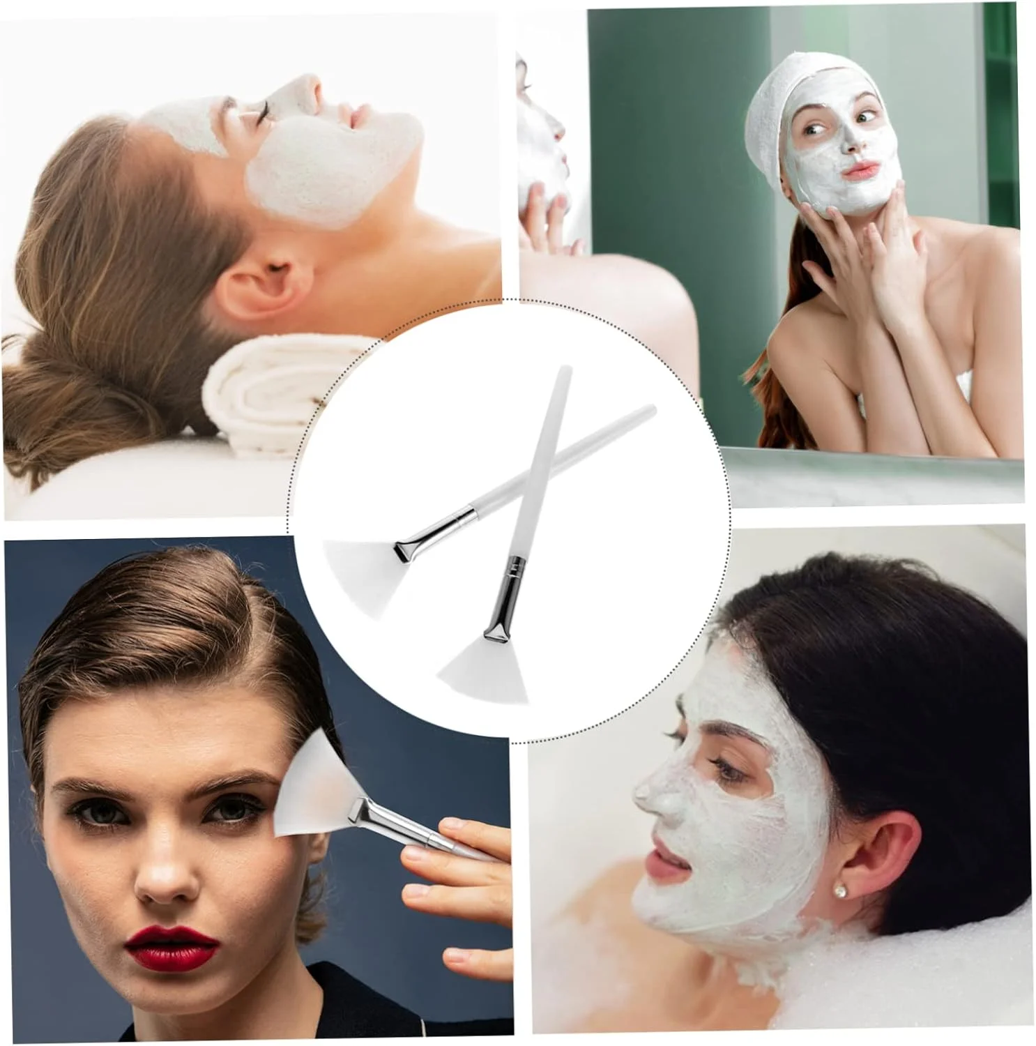 ست ۱۲ عددی براش ماسک صورت، برس تخت بادبزنی، مناسب برای لایه برداری شیمیایی، برنزر، اسید و لوازم آرایشی، سفید، نرم، ساخته شده از الیاف مصنوعی ست ۱۲ عددی براش ماسک صورت، برس تخت بادبزنی، مناسب برای لایه برداری شیمیایی، برنزر، اسید و لوازم آرایشی، سفید، نرم، ساخته شده از الیاف مصنوعی