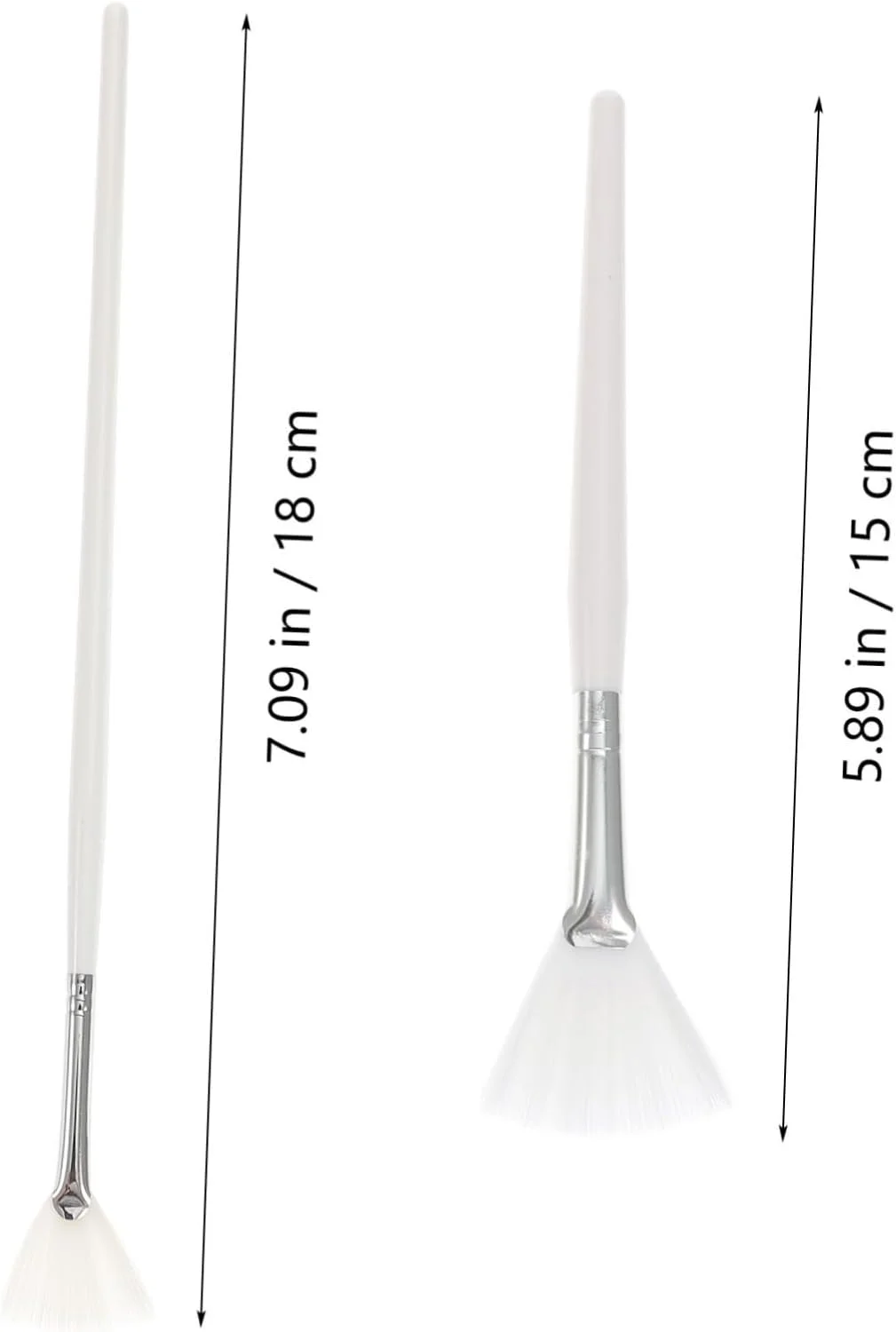 FRCOLOR 2 عدد برس ماسک صورت بادبزنی برای زنان، ابزار ماسک سالن زیبایی حرفه ای با طراحی دسته بلند برای استفاده یکنواخت از ماسک های صورت FRCOLOR 2 عدد برس ماسک صورت بادبزنی برای زنان، ابزار ماسک سالن زیبایی حرفه ای با طراحی دسته بلند برای استفاده یکنواخت از ماسک های صورت