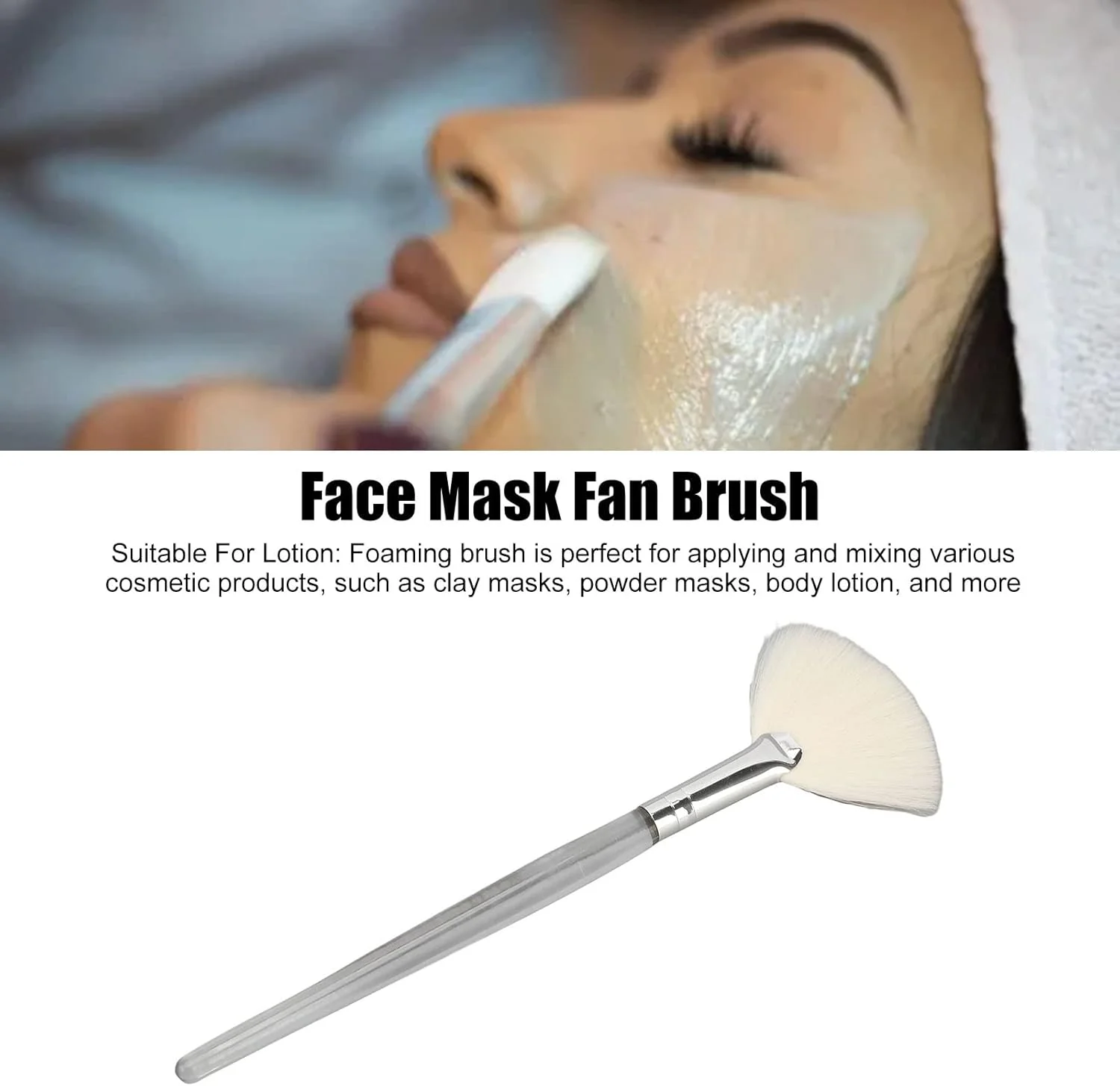 براش فومینگ، طراحی به شکل بادبزن، براش بادبزنی نرم صورت برای آرایش، براش تخت صورت بزرگ، براش بادبزنی ملایم صورت، براش تخت آرایشی دسته شفاف برای سالن زیبایی براش فومینگ، طراحی به شکل بادبزن، براش بادبزنی نرم صورت برای آرایش، براش تخت صورت بزرگ، براش بادبزنی ملایم صورت، براش تخت آرایشی دسته شفاف برای سالن زیبایی