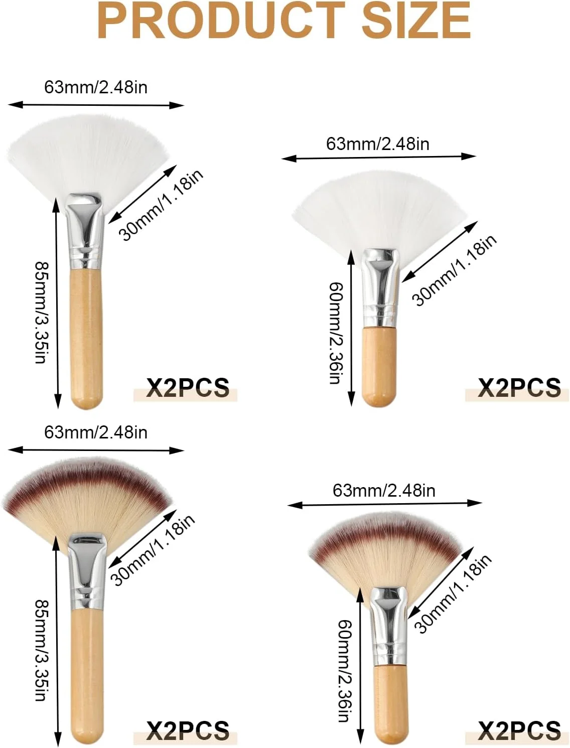 ست 8 عددی برس های نرم و کرکی فیشیال، برس بادبزنی کرکی با دسته های بلند و کوتاه ست 8 عددی برس های نرم و کرکی فیشیال، برس بادبزنی کرکی با دسته های بلند و کوتاه
