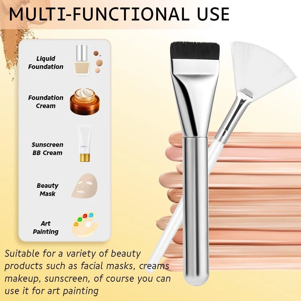 مجموعه 2 عدد براش کرم پودر فوق العاده نازک + 4 عدد براش صورت، براش بادبزنی، براش پودر برای کرم پودر مایع بانوان، براش آرایشی نازک برای کرم پودر کرمی، پودری یا مایع مجموعه 2 عدد براش کرم پودر فوق العاده نازک + 4 عدد براش صورت، براش بادبزنی، براش پودر برای کرم پودر مایع بانوان، براش آرایشی نازک برای کرم پودر کرمی، پودری یا مایع