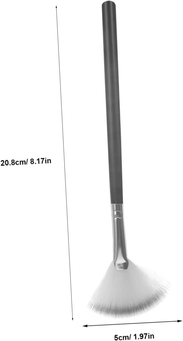 FRCOLOR برس پنکه ای صورت برای آرایش، سرم اسیدی، هایلایتر، نرم برای استفاده دقیق، برای رژگونه و سایه چشم، 10 عدد