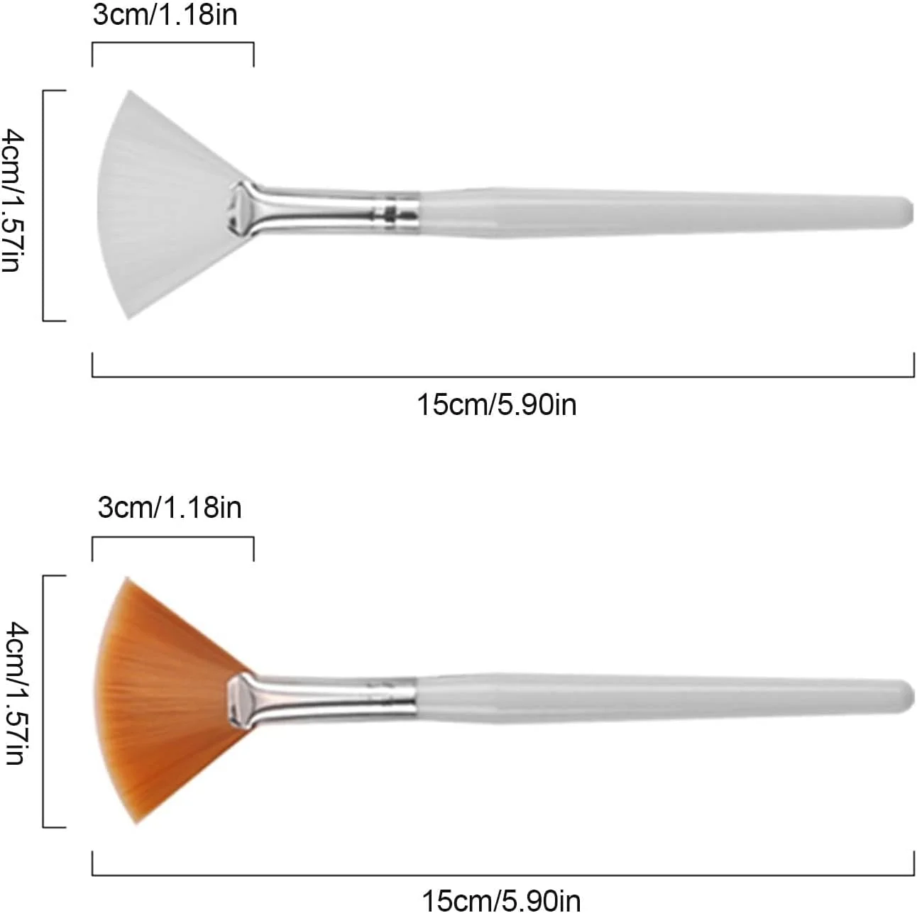 برس ماسک صورت، 10 عدد برس صورت برس های بادبزنی اپلیکاتور اسید برس آرایشی ابزار آرایش DIY برای کرم صورت گلی