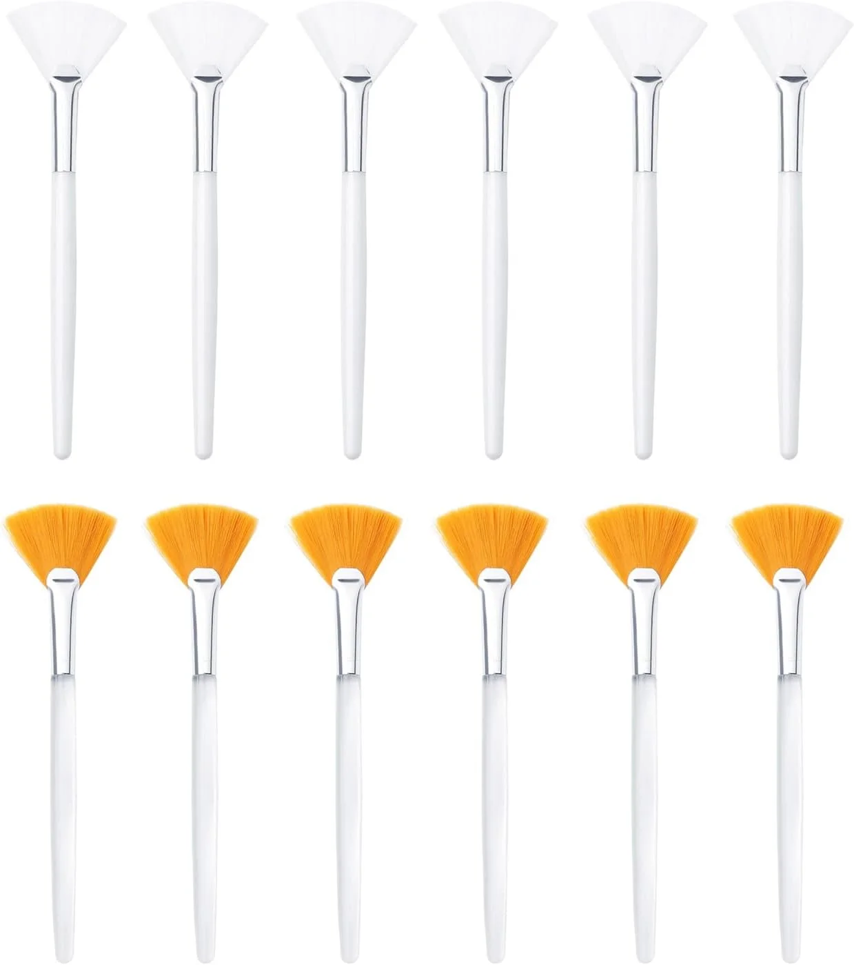 دورومی 12 عددی برس ماسک صورت، برس های نرم بادبزنی برای استفاده از ماسک صورت، ابزار برس صورت سر صاف، برس های آرایشی، ابزار آرایشی با دسته برای ماسک های لایه بردار، مناسب برای آرایش زنان و دختران دورومی 12 عددی برس ماسک صورت، برس های نرم بادبزنی برای استفاده از ماسک صورت، ابزار برس صورت سر صاف، برس های آرایشی، ابزار آرایشی با دسته برای ماسک های لایه بردار، مناسب برای آرایش زنان و دختران