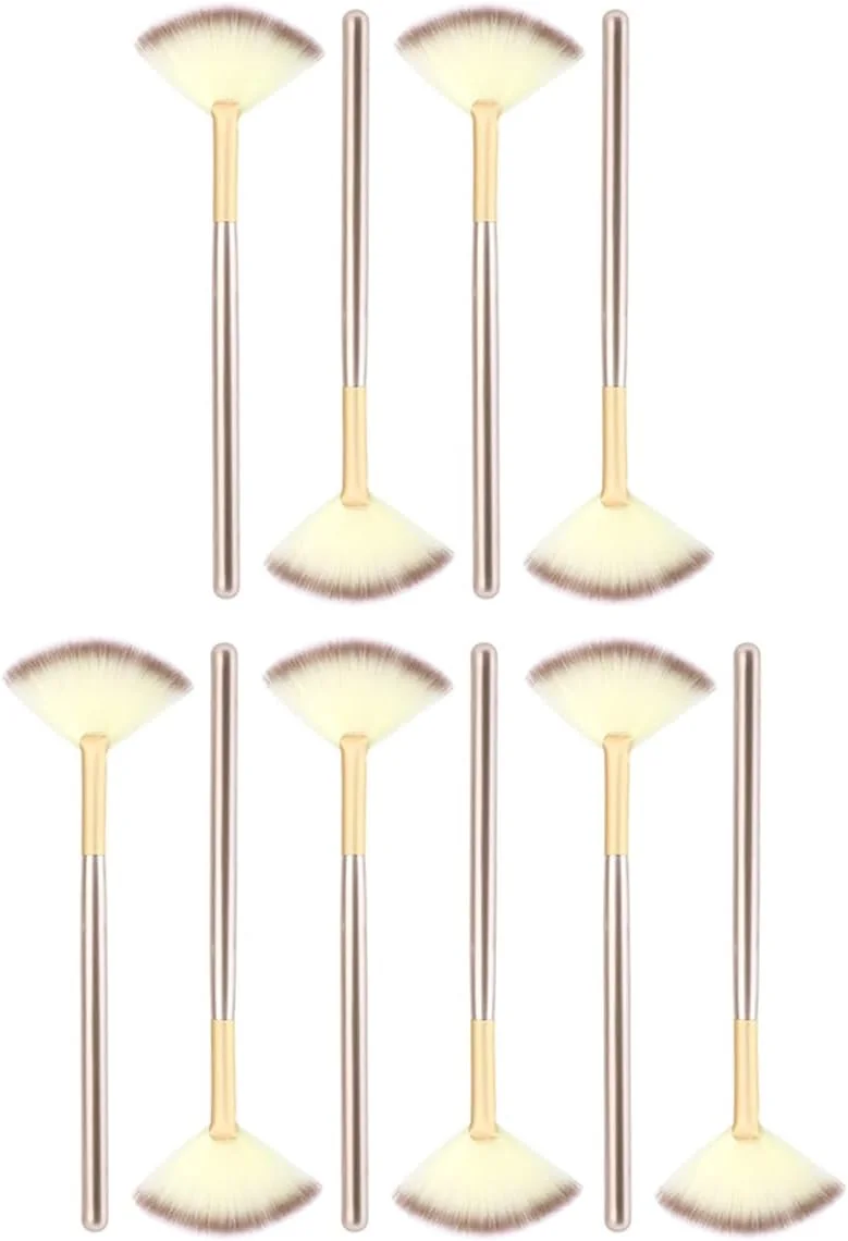 CENPEK برس پنکه ای صورت 10 عددی، برس آرایشی باریک و نرم، برس لایه برداری شیمیایی، ماسک آرایشی، مناسب اسپا CENPEK برس پنکه ای صورت 10 عددی، برس آرایشی باریک و نرم، برس لایه برداری شیمیایی، ماسک آرایشی، مناسب اسپا