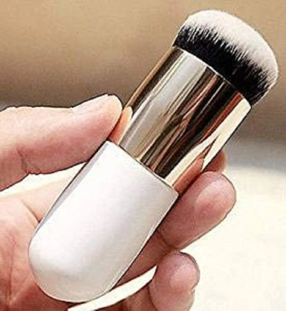 براش کرم پودر سفید حرفه ای کلاب بیوتی و براش بادبزنی باریک برای رژگونه (بسته 2 عددی)