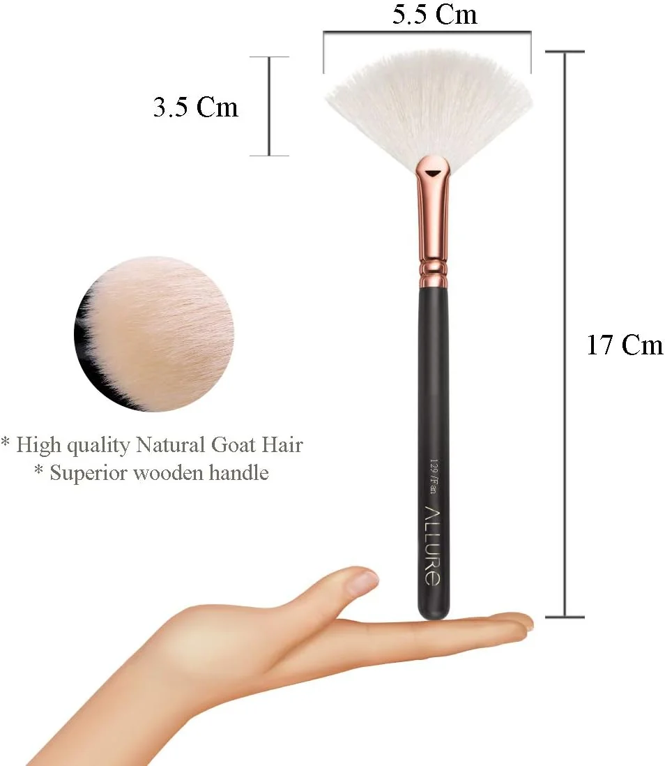 براش بادبزنی مصنوعی آلور، 25 گرم، رزگلد