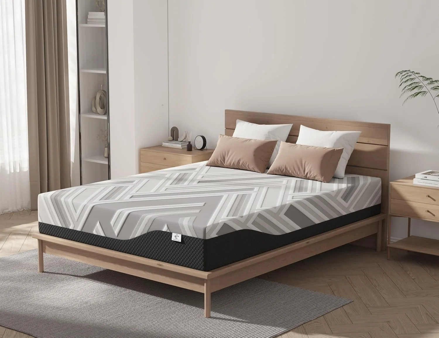 تشک مموری فوم ژل پاناکس لوکس 28 سانتی متری - درجه سفتی متوسط با پارچه بلژیکی، تسکین فشار و فناوری خنک کننده (کینگ (180 در 200))