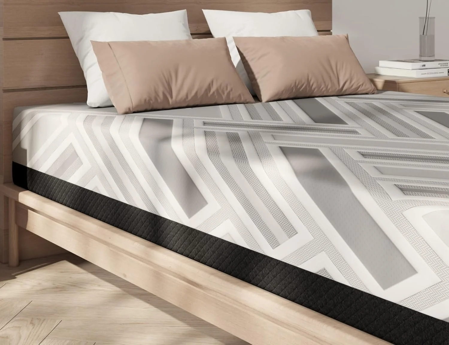 تشک مموری فوم ژل پاناکس لوکس 28 سانتی متری - درجه سفتی متوسط با پارچه بلژیکی، تسکین فشار و فناوری خنک کننده (کینگ (180 در 200))