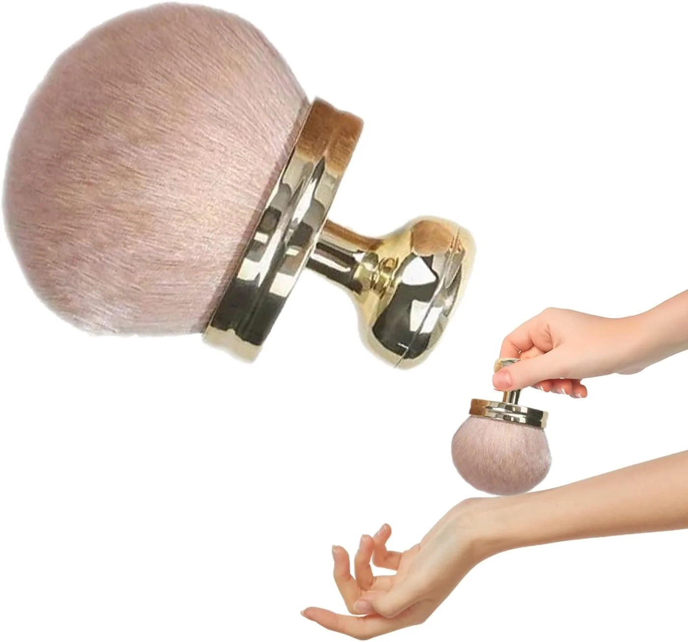 براش آرایشی بدن بیضی فوق العاده بزرگ، براش برنزه کننده چند منظوره با سر پهن 74 میلی متری، براش کابوکی ضد آفتاب برای پاها و بدن، اپلیکاتور بدون رگه برای برنزه کردن بدون آفتاب (طلایی)