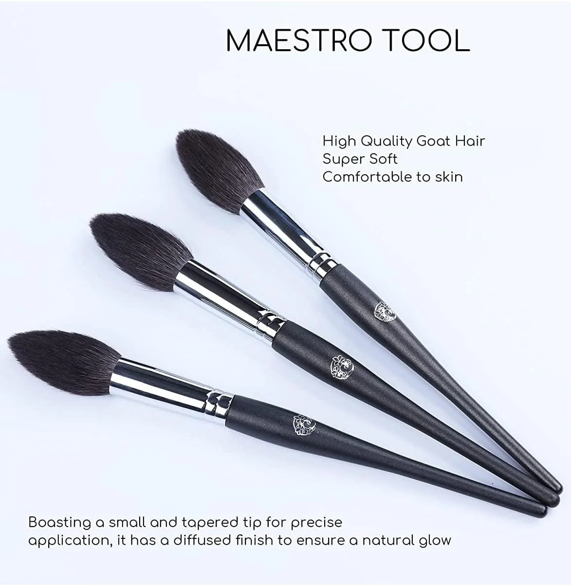 براش آرایشی رِوا، مناسب هایلایتر، کانتورینگ صورت، گونه و ترکیب مواد آرایشی