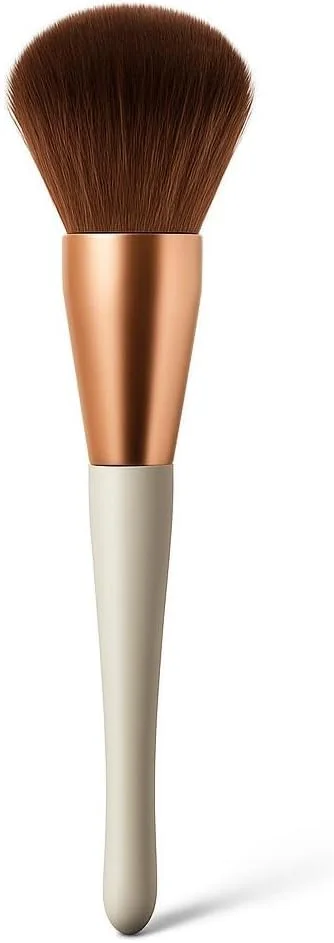 براش آرایشی فیتو قهوه ای با موهای نرم مصنوعی، براش ترکیب صورت برای پودر، رژگونه، برنزر، کرم پودر و کانتور، دسته چوبی