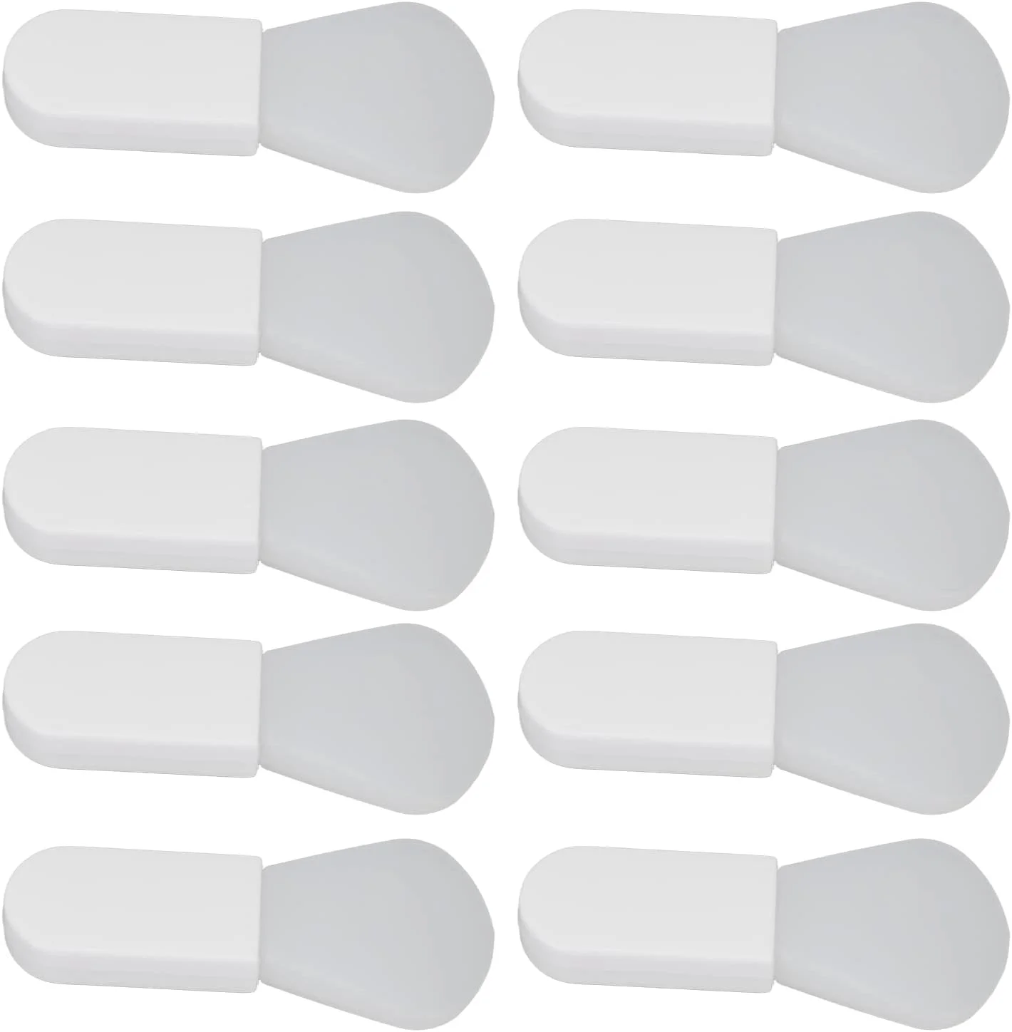 اپلیکاتور سیلیکونی، کاردک آرایشی دسته کوتاه کوچک، اپلیکاتور ماسک صورت 10 عددی، برس سیلیکونی، ابزار زیبایی صورت قابل حمل سفید (#1)