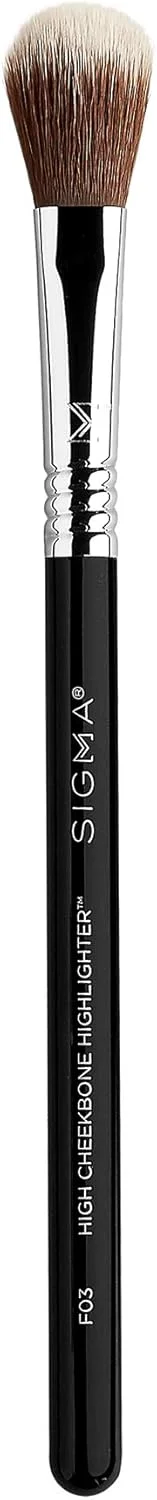 سیگما بیوتی F03 - براش حرفه ای هایلایتر گونه و آرایش چشم، بدون تست حیوانی و وگان، ضد آب و دارای الیاف مصنوعی نرم
