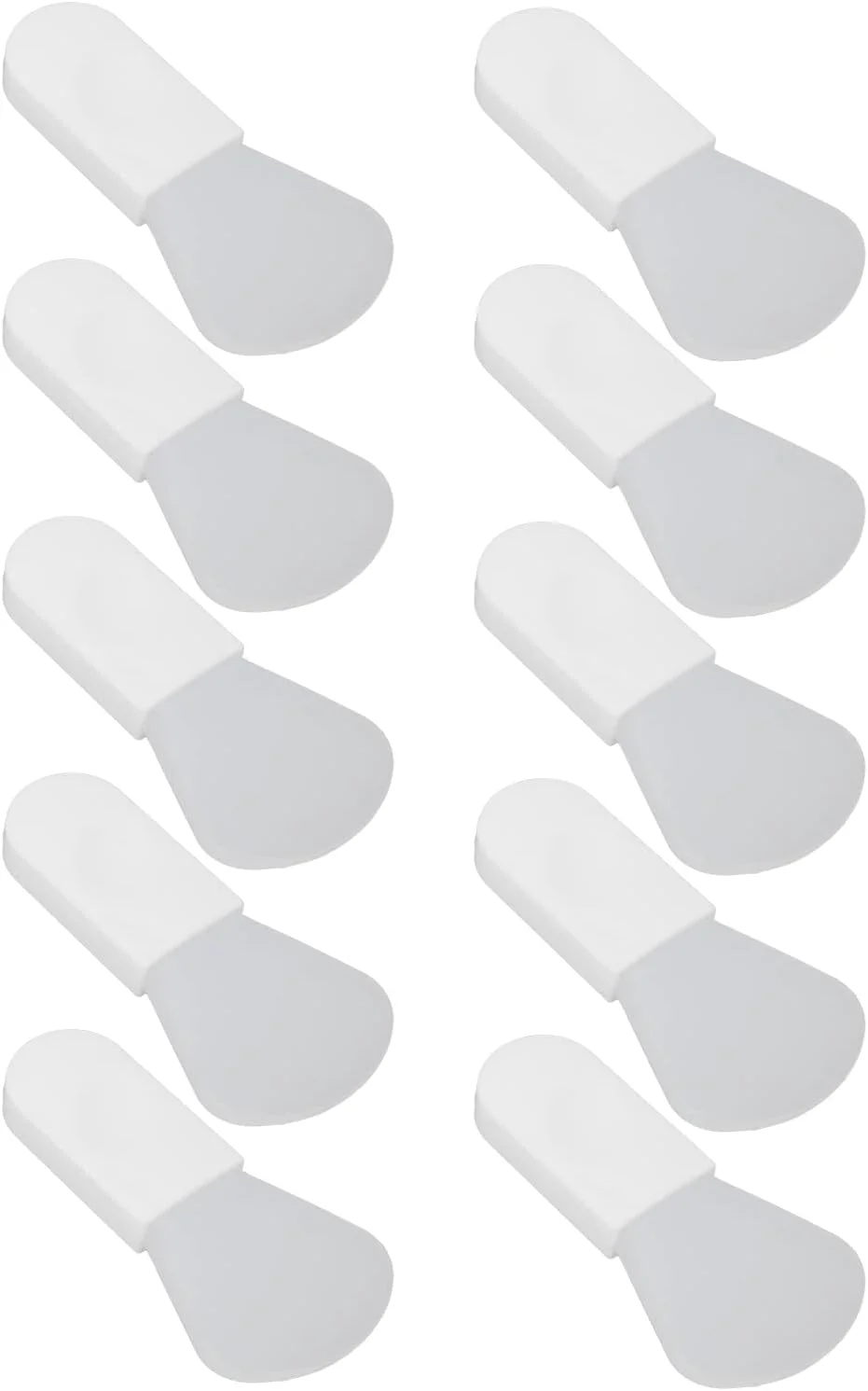 اپلیکاتور سیلیکونی، کاردک آرایشی دسته کوتاه کوچک، اپلیکاتور ماسک صورت 10 عددی، برس سیلیکونی، ابزار زیبایی صورت قابل حمل سفید (#2)