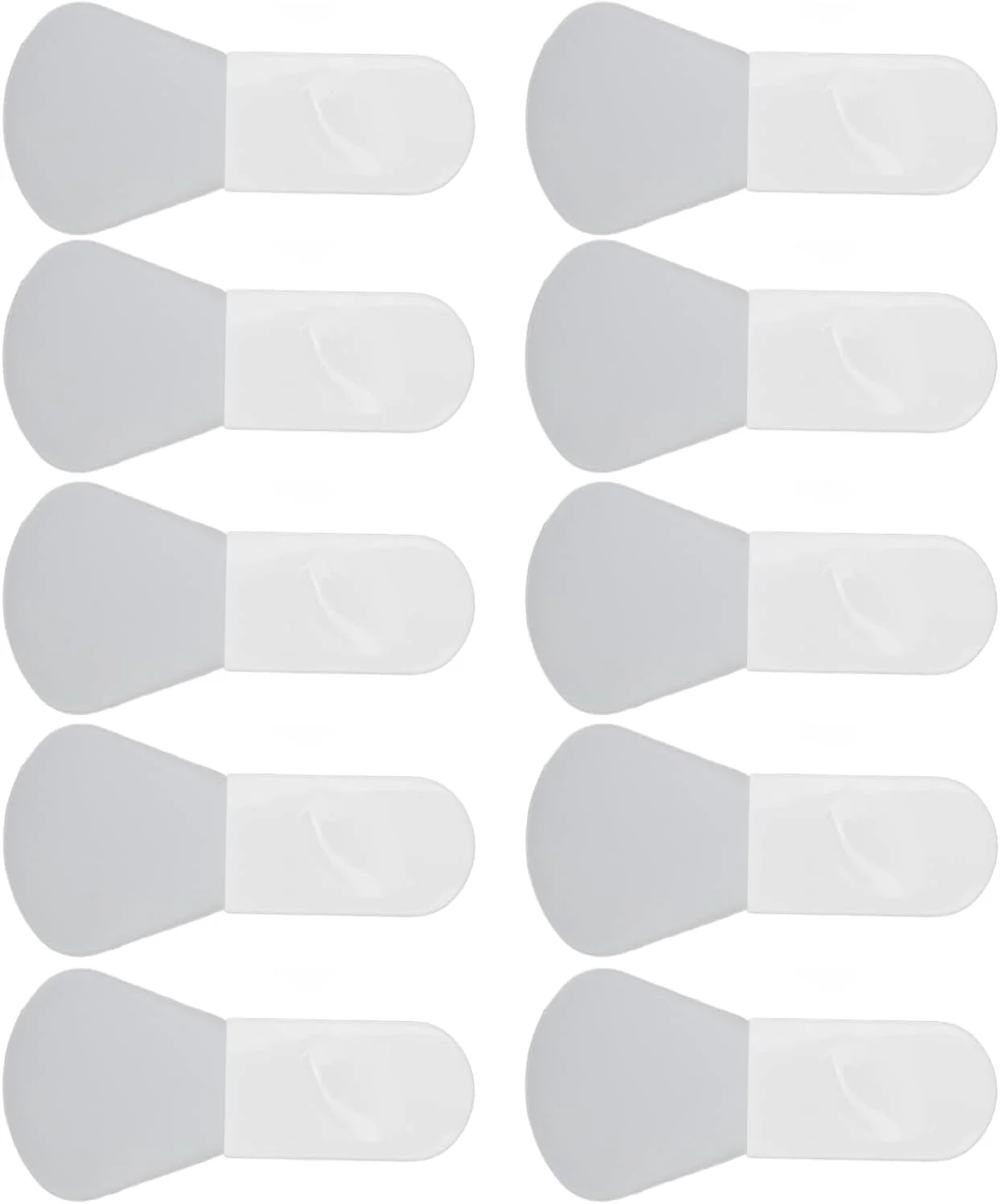 اپلیکاتور سیلیکونی، کاردک آرایشی دسته کوتاه کوچک، اپلیکاتور ماسک صورت 10 عددی، برس سیلیکونی، ابزار زیبایی صورت قابل حمل سفید (#2)