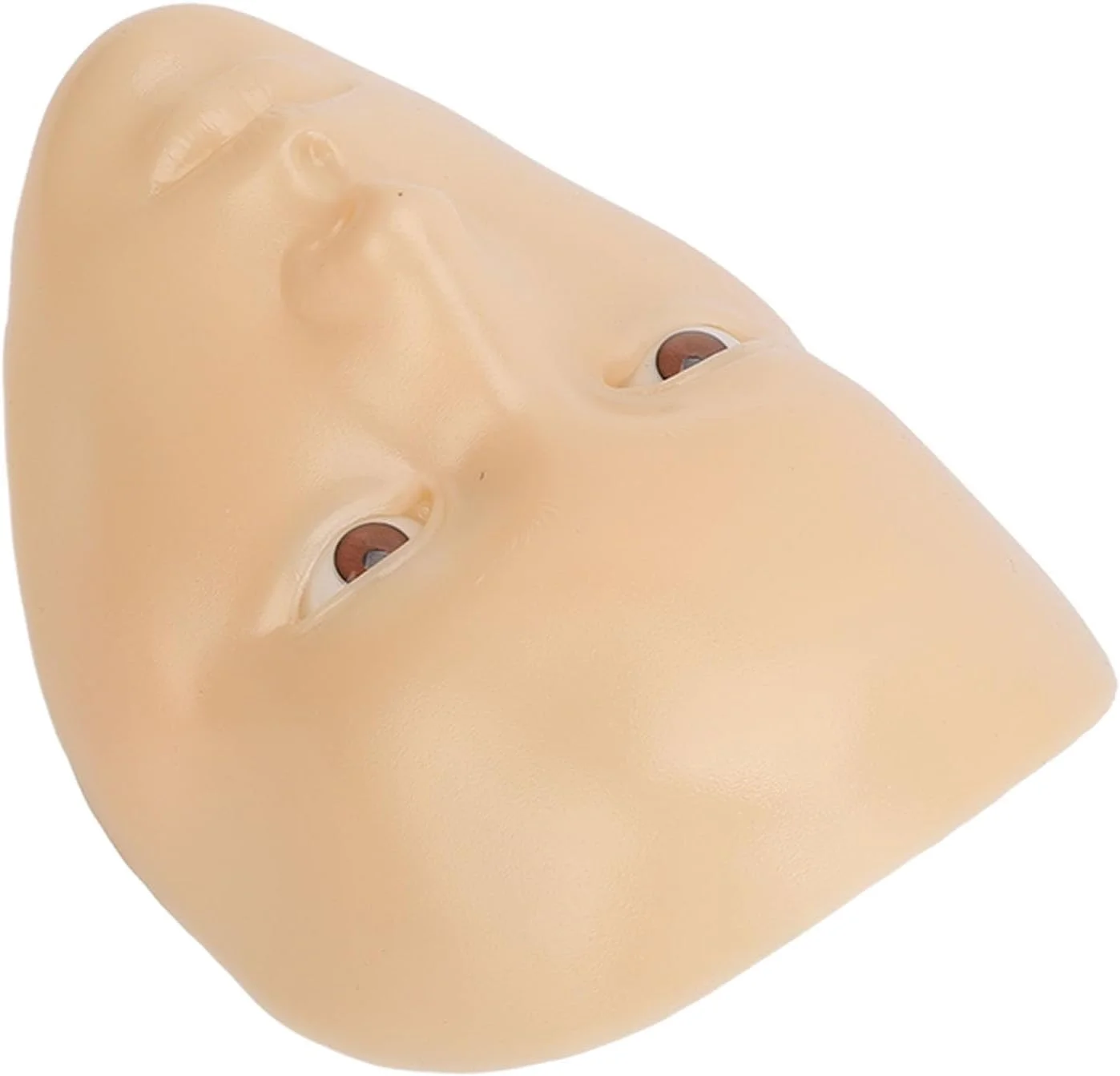 مانکن سیلیکونی تمرین آرایش، صورت تمرین آرایش 5 بعدی قابل استفاده مجدد با تمیز کردن آسان برای مبتدیان (سیلیکون + پلاستیک)