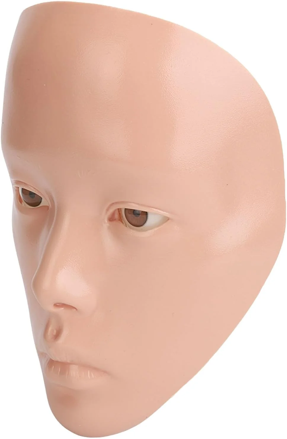 مانکن سیلیکونی تمرین آرایش، صورت تمرین آرایش 5 بعدی قابل استفاده مجدد با تمیز کردن آسان برای مبتدیان (سیلیکون + پلاستیک 2)