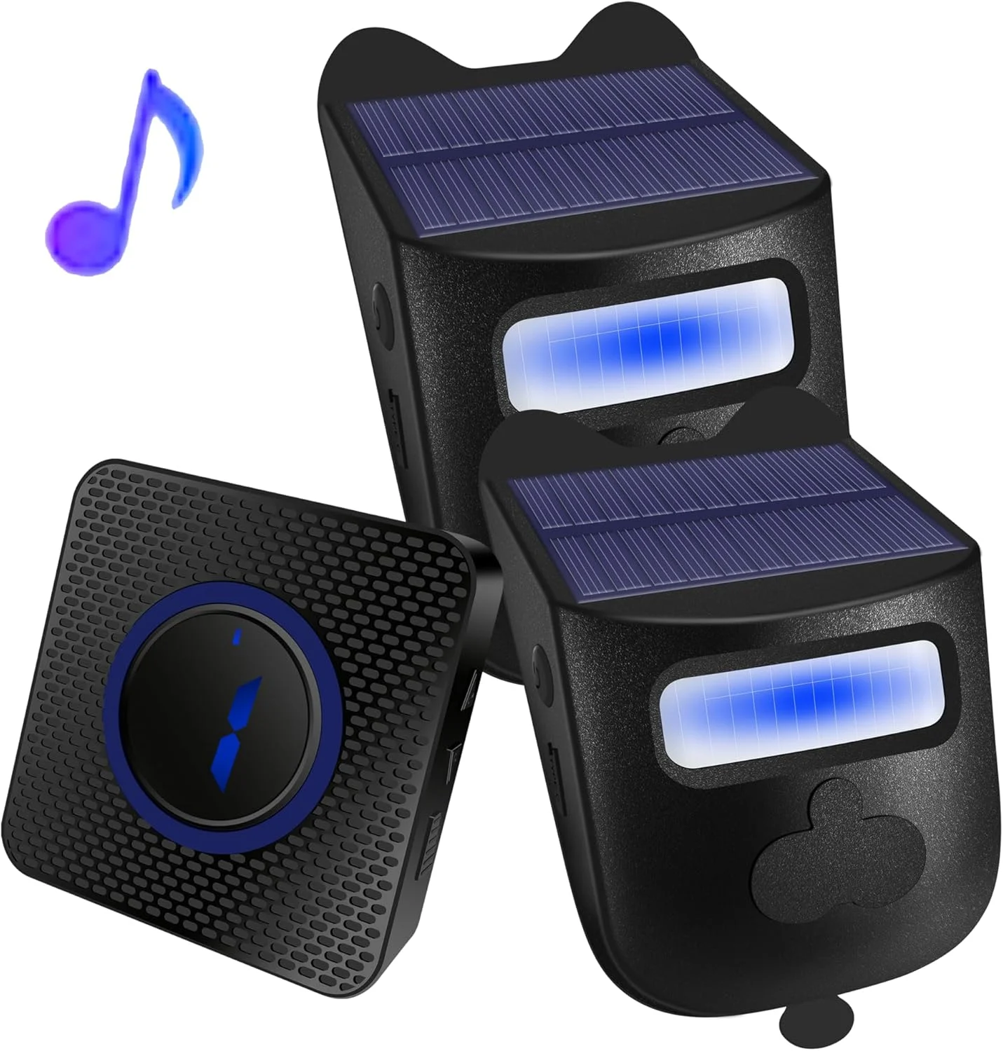 آلارم های درب ورودی بی سیم HoneTeek، ضد آب و هوا، سنسور حرکتی بی سیم و آلارم تشخیص حرکت در فضای باز، برد 600 فوت، آلارم خورشیدی درب ورودی، سیستم هشدار امنیتی خانه، تشخیص حرکت