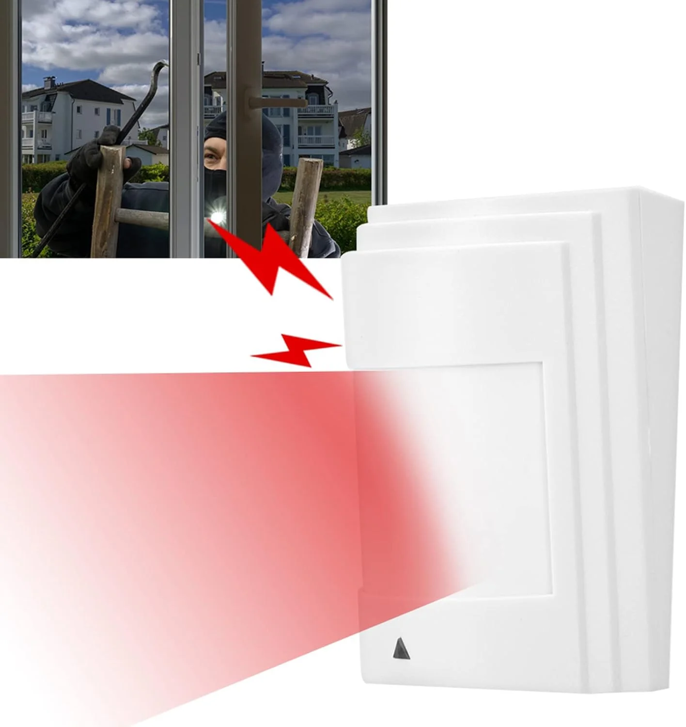 آلارم سنسور حرکتی مادون قرمز غیرفعال سیمی Haofy، سیستم امنیتی آلارم هشدار دوگانه PIR، 12 ولت برای پنجره، اتاق خواب، اتاق نشیمن