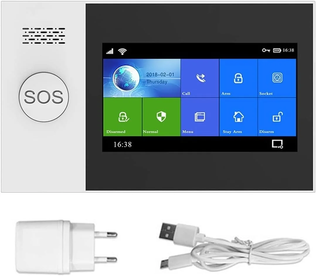 سیستم دزدگیر وای فای GGFIJHV، سیستم امنیتی بی سیم وای فای GSM برای منزل، کنترل از طریق اپلیکیشن هوشمند Tuya Smart Life با سنسور حرکتی