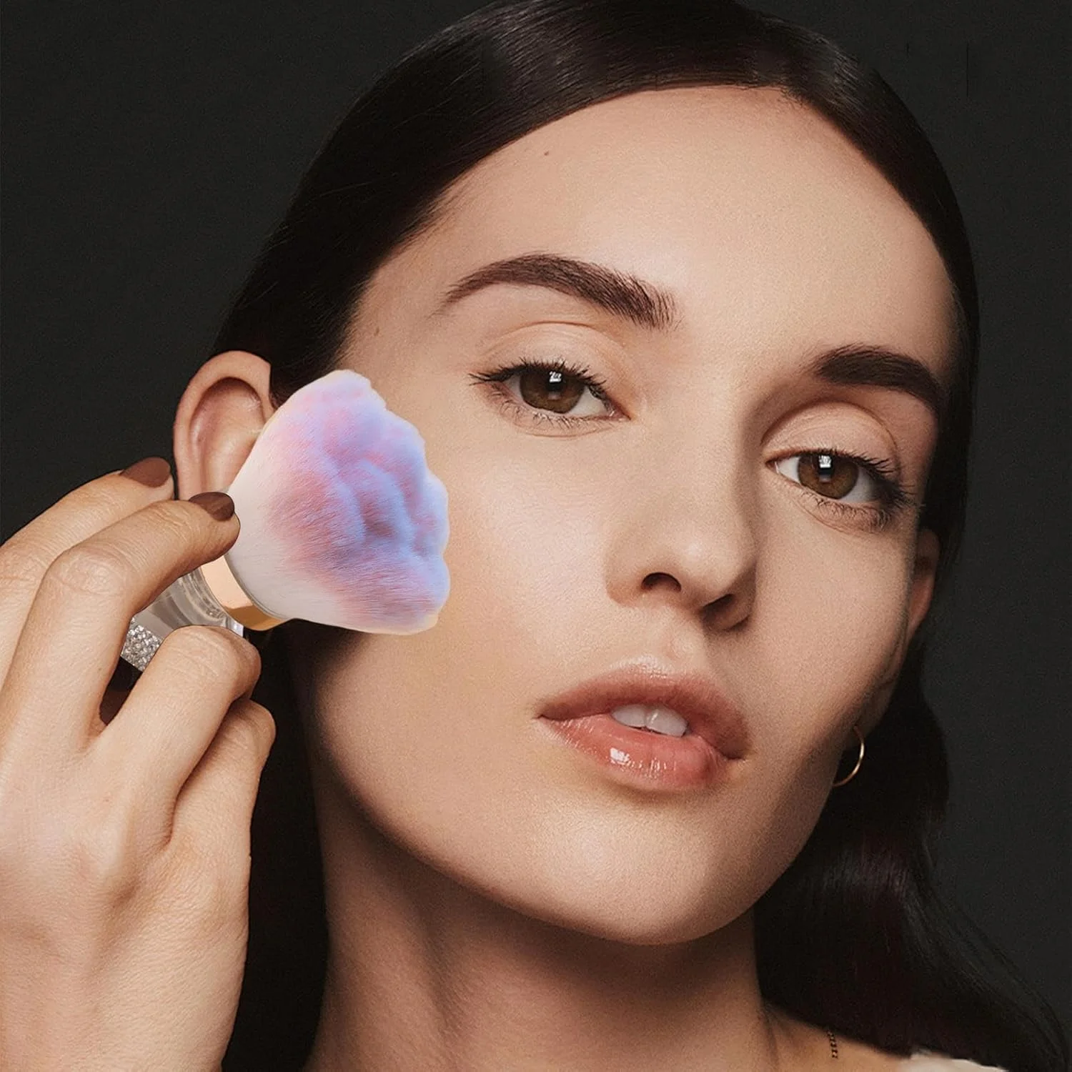 براش پودر فیکس | براش های آرایشی رژگونه کانتور | ابزار چند منظوره آرایش و مانیکور مناسب برای منزل، سالن و مسافرت