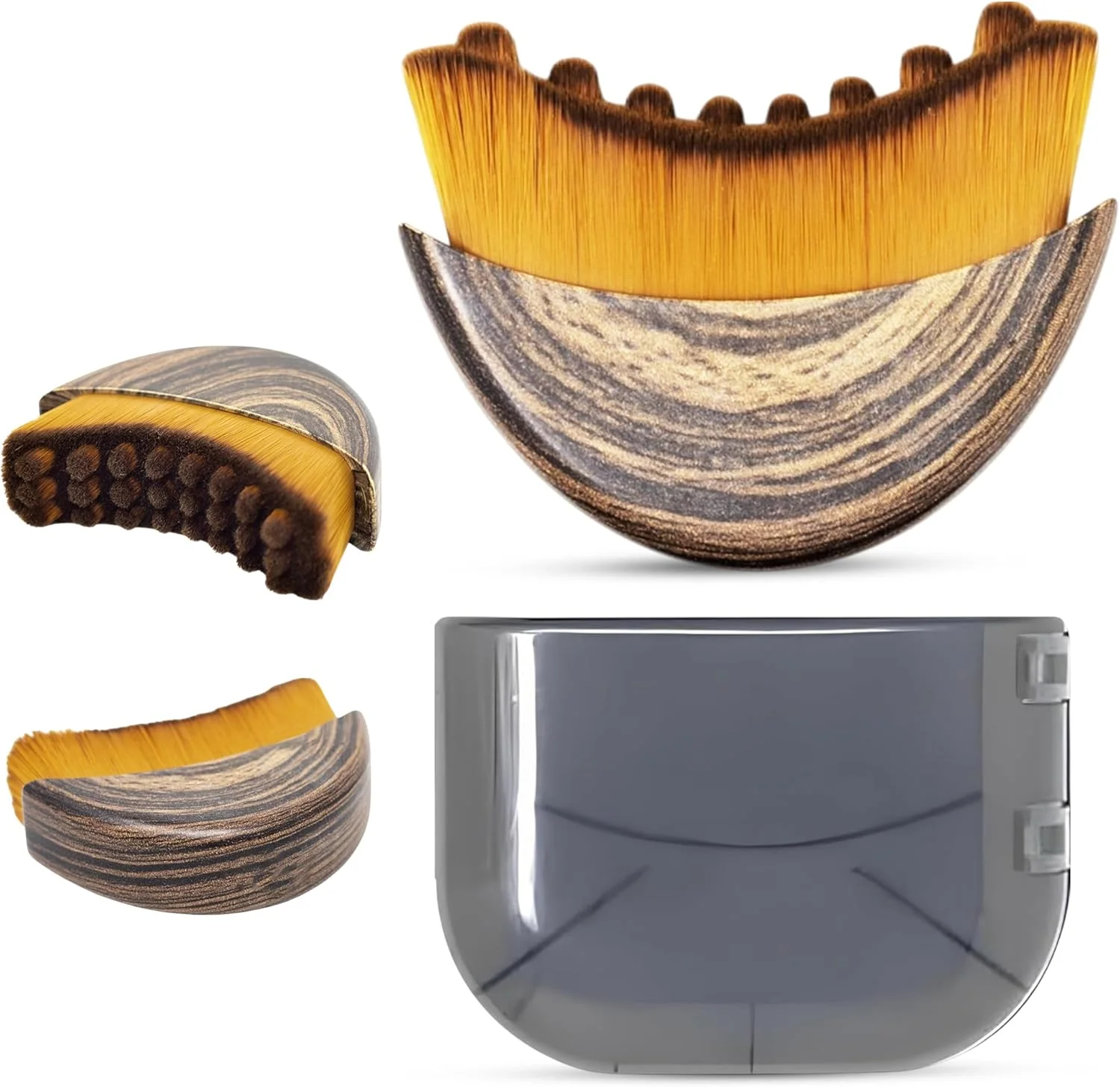 برس کانتور صورت لنفاوی PUUR HOUSE - برس خشک صورت - ماساژور تخلیه لنفاوی، ابزار زیبایی برس زدن خشک نرم برای خط فک، چانه و فرم دهی صورت، طراحی شده برای تناسب دقیق و رفع خستگی