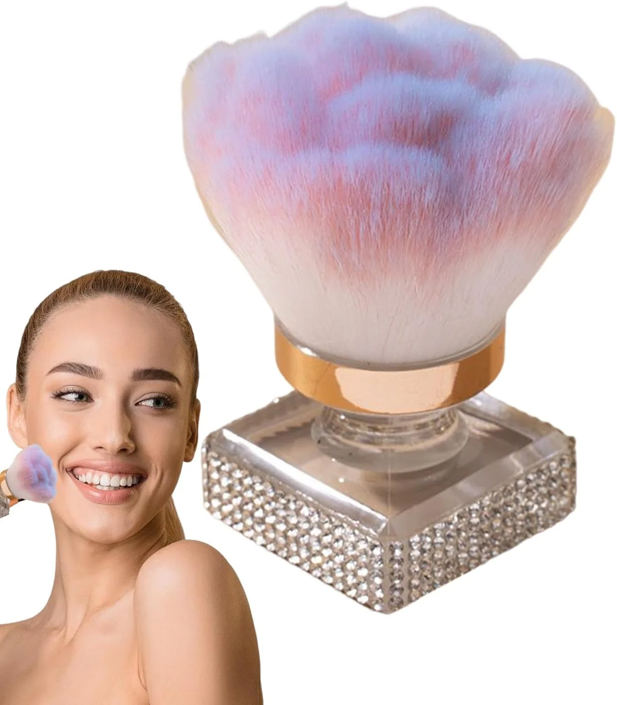 براش پودر - براش پودر صورت شل - ابزار آرایشی مسافرتی برای پدیکور مانیکور هایلایت کانتورینگ براش پودر - براش پودر صورت شل - ابزار آرایشی مسافرتی برای پدیکور مانیکور هایلایت کانتورینگ